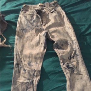 High waisted denim skinny jeans